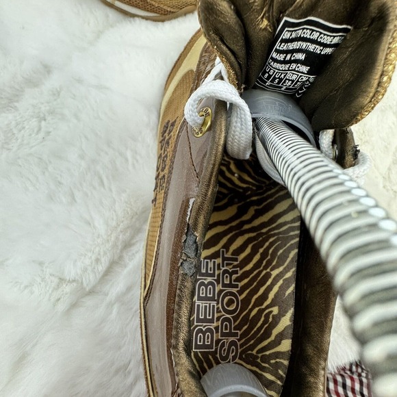 BEBE Sport Gym Women's Shoes Brown/Gold Size 8 - Picture 11 of 14